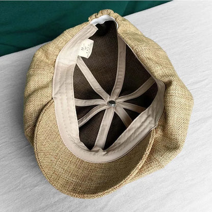 Octagonal Newsboy Cap Spring Summer Breathable Sun Protection Hat