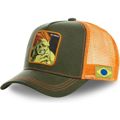 Street Fighter Ryu ChunLi Blanka Cap Summer Travel Peaked Cap Embroidery Hip Hop Cap Style Visor Adjustable