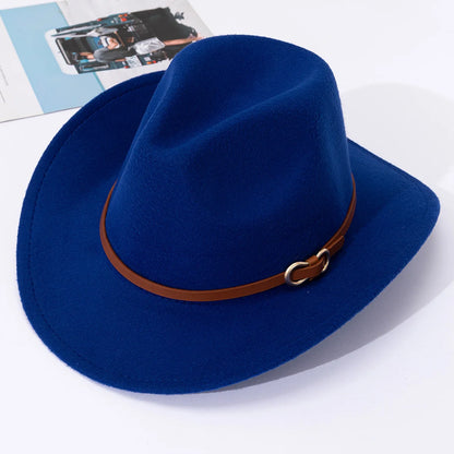 British Style Belt Soft Felt Hat For Men And Women Top Hat