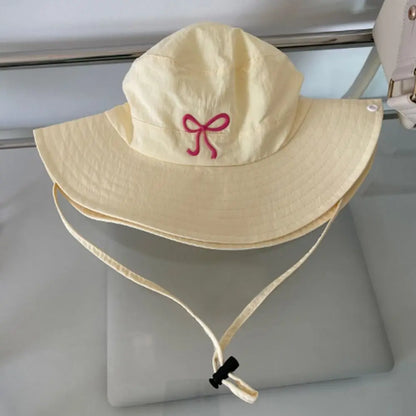 Spring Summer Bucket Hat Sunscreen Solid Color Fishing Caps