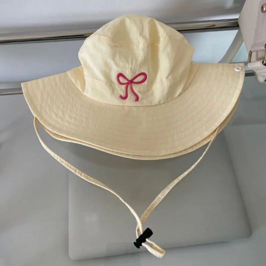 Spring Summer Bucket Hat Sunscreen Solid Color Fishing Caps