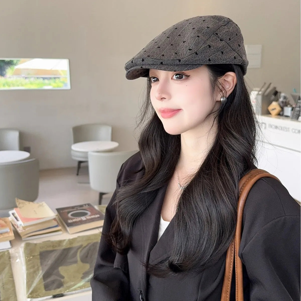 Women Spring Autumn Octagonal Cap