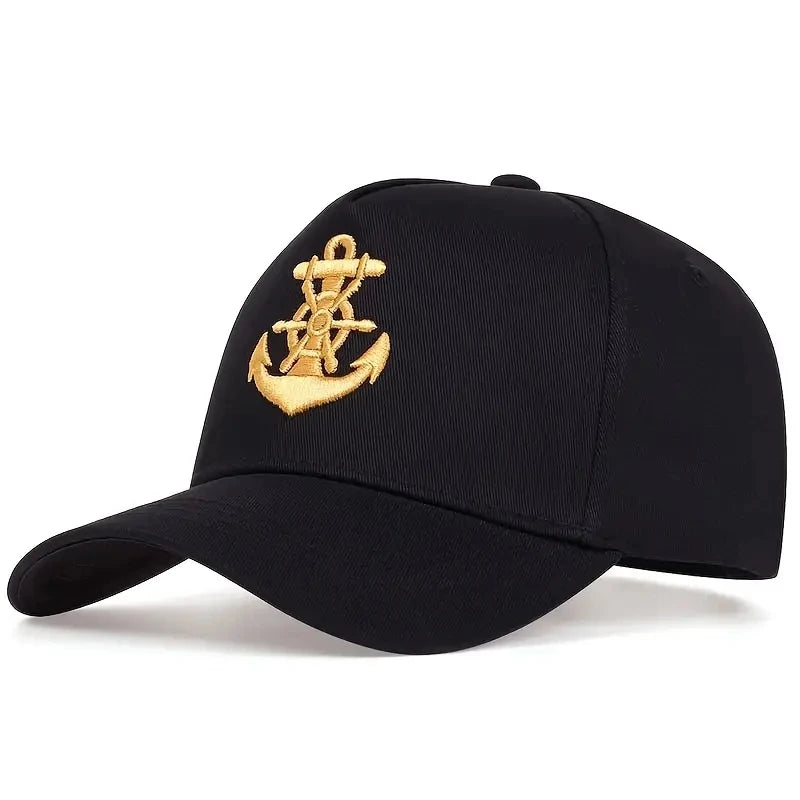 Unisex Ship Anchor Embroidery Baseball Caps Outdoor Adjustable Casual Hats Dad Hat Sunscreen Hat