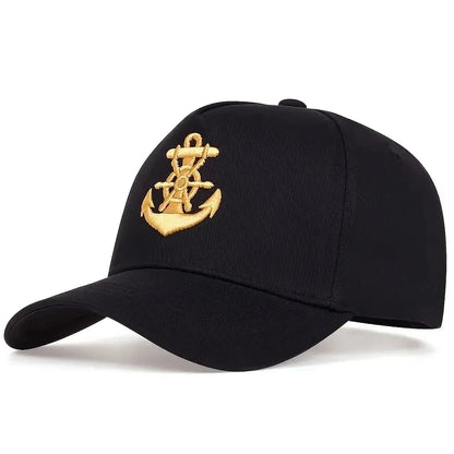 Unisex Ship Anchor Embroidery Baseball Caps Outdoor Adjustable Casual Hats Dad Hat Sunscreen Hat