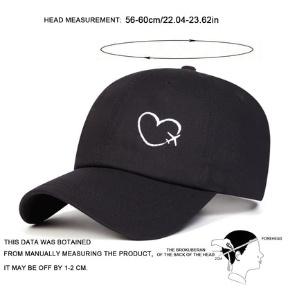 Unisex Love Flight Embroidery Baseball Caps Spring Autumn