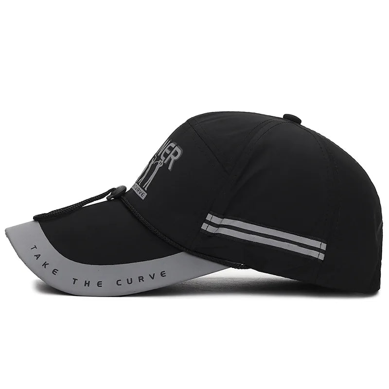 Men's Peaked Cap Breathable Sports Cap Long Brim Sunscreen Baseball Cap For Men Fashion