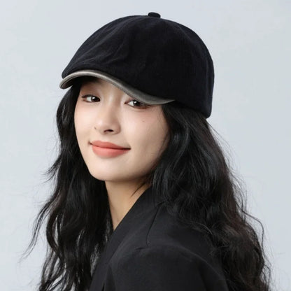 Vintage Style Forward Cap Y2k High Street Beret Hats