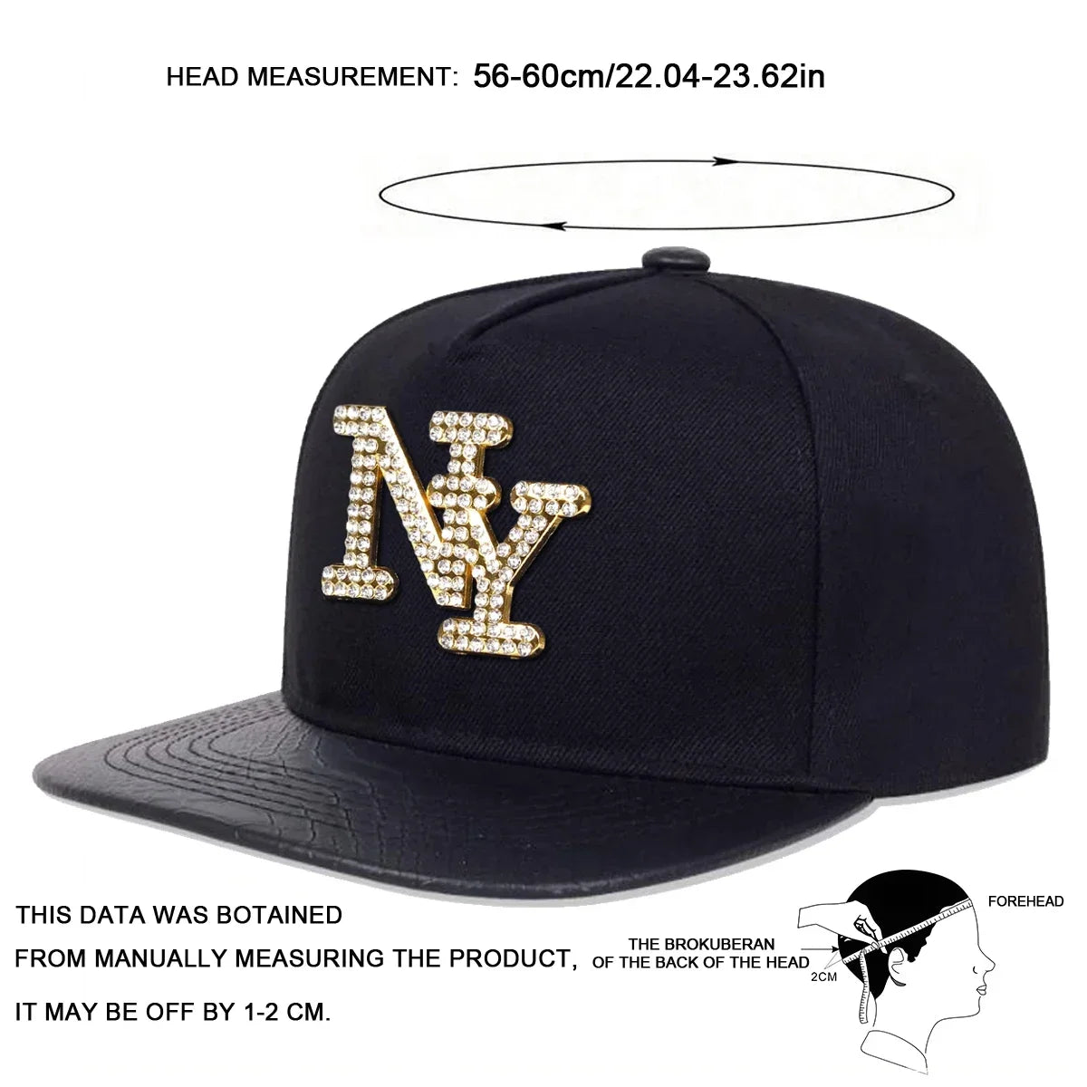 Unisex Diamond Letters Label Hip-Hop Hats Spring Autumn