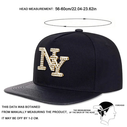Unisex Diamond Letters Label Hip-Hop Hats Spring Autumn