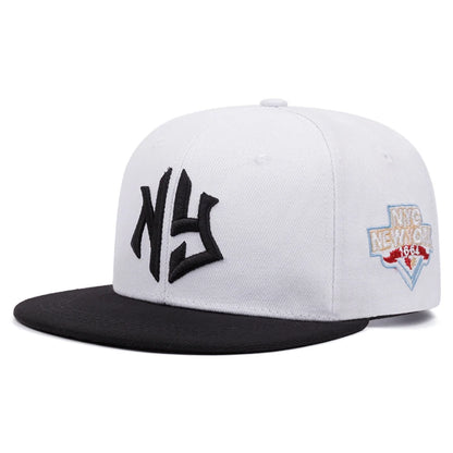 Men's Fashion Letter NY1664 Embroidered Snapback Hat Hip Hop Cap