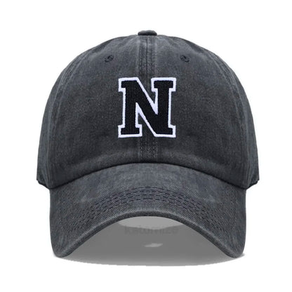 Initial Letter A-Z Embroider Baseball Cap
