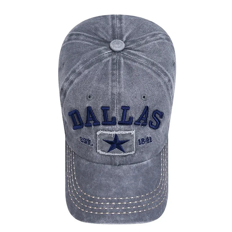 4 Colors Unisex Dallas 3D Embroidered Baseball Cap Snapback Caps