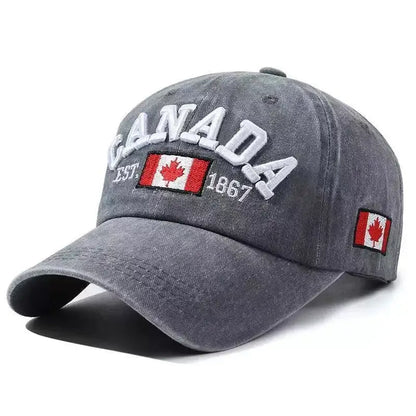 Vintage Washed Denim Snapback Peaked Cap Baseball Cap