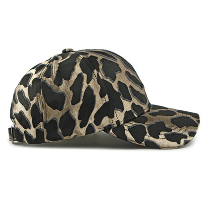 New Jacquard Leopard Print Hardtop Baseball Cap Women Men