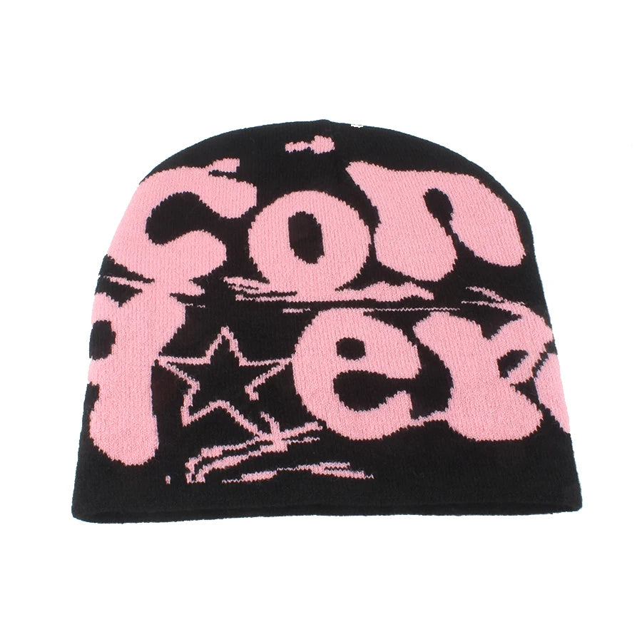 New Winter Beanie Hat Women Men Fashion Hip-Hop Cap Letter Paragraph Knitted Beanies