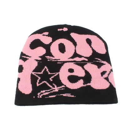 New Winter Beanie Hat Women Men Fashion Hip-Hop Cap Letter Paragraph Knitted Beanies