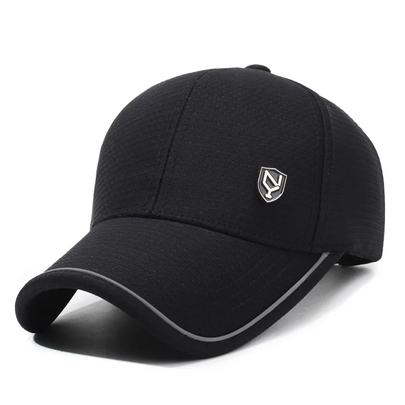Summer Men's Black Breathable Cap