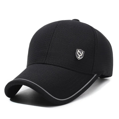 Summer Men's Black Breathable Cap