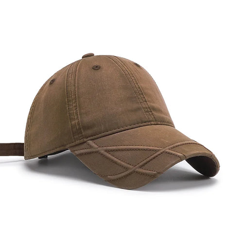 High-Quality Vintage Washed Distressed Denim Baseball Cap