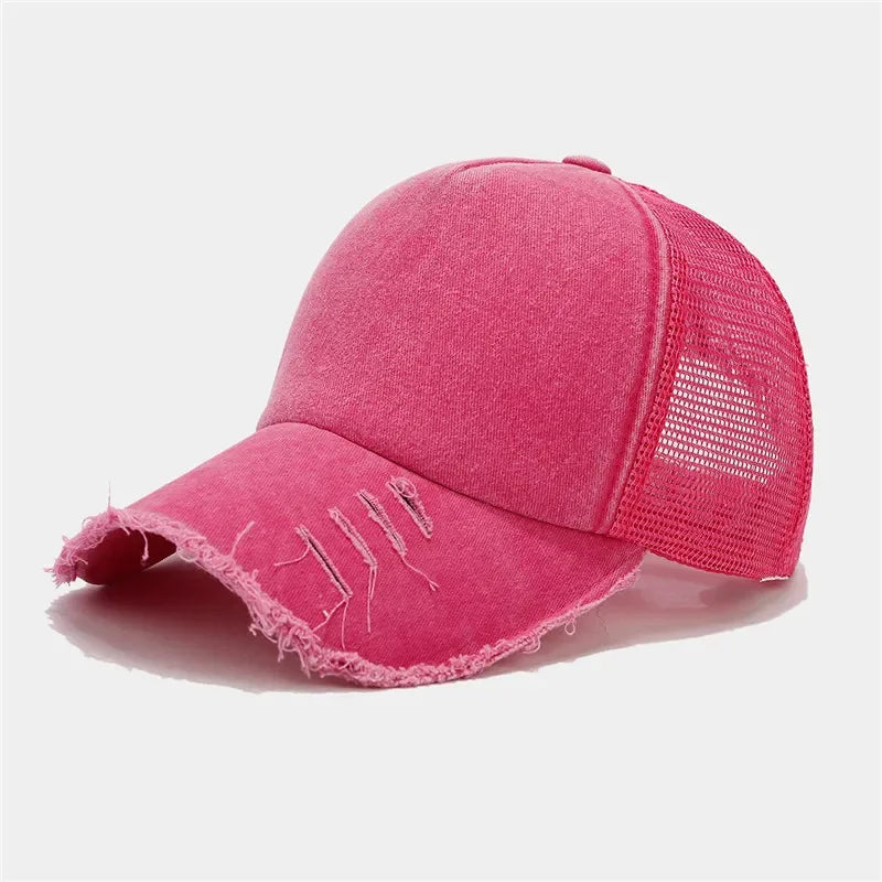 Spring And Summer Cotton Solid Casquette Baseball Cap