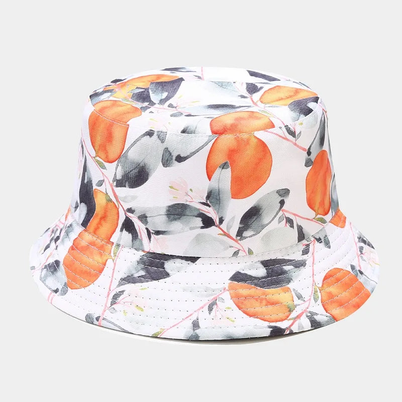 Creative Printed Fruit Pattern Bucket Cap
