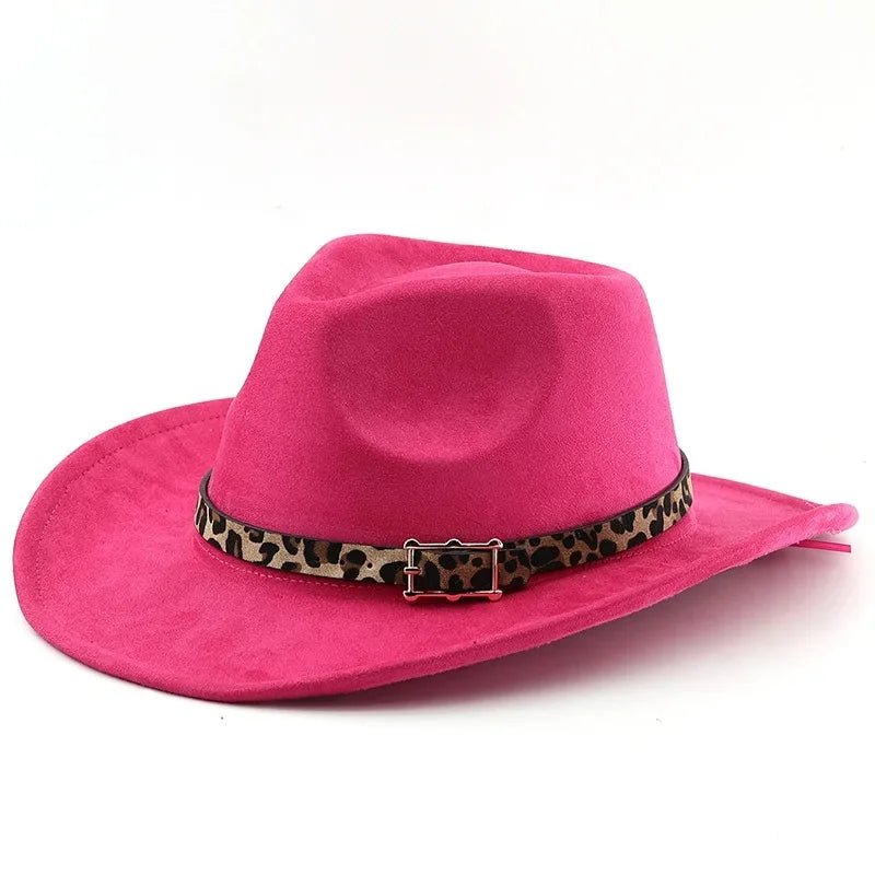 New Fedora Hats Suede Cap Western Cowboy Gift Hat
