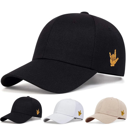 Unisex Side Finger Embroidery Baseball Caps Spring
