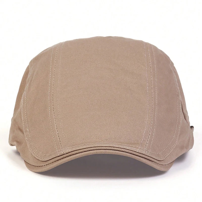 Men Light Board Solid Color Berets Newsboy Caps Hip Hop British Painters Hats Adjustable