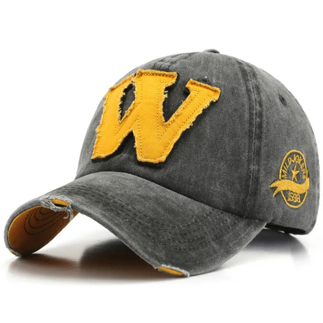 Women Men's Baseball Caps Letters W Embroidery Snapback Hip Hop Hat