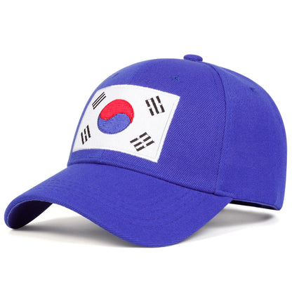 Unisex Korean Flag Embroidery Baseball Caps Spring Autumn