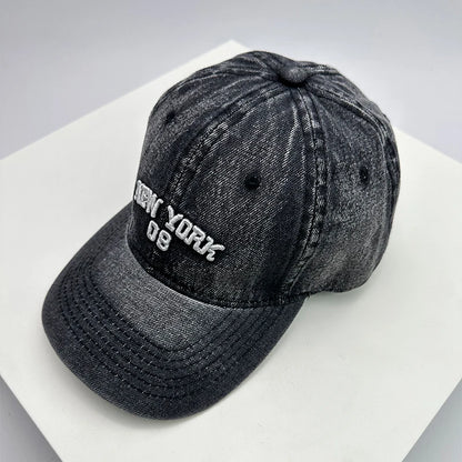 Retro Men Women Baseball Hats Cotton Embroidery Washing