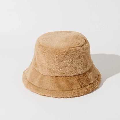 Funny Fashion Autumn Winter Leopard Fur Bucket Hat