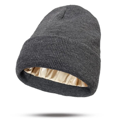 Winter Knit Beanies Satin Lined Winter Beanie For Women