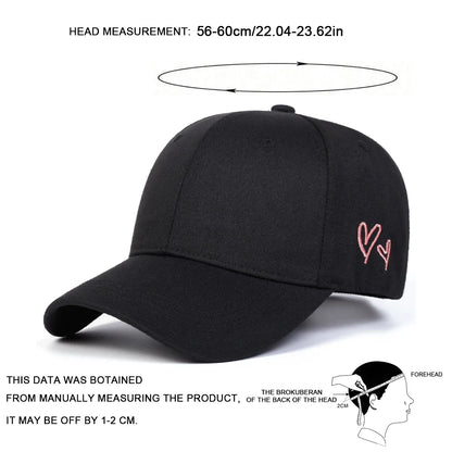 Unisex Love Embroidery Baseball Caps Spring and Autumn