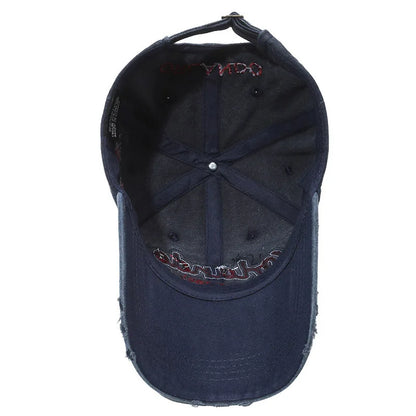 American Retro Old Baseball Cap Soft Top Big Head Circumference Showing Face Small Cap Outdoor Letter Embroidered Sun Hat