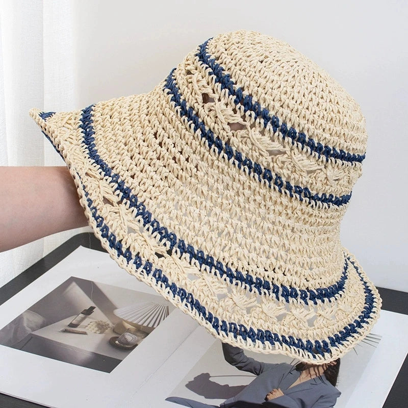 Foldable Woven Sunshade Straw Hat Beach Vacation