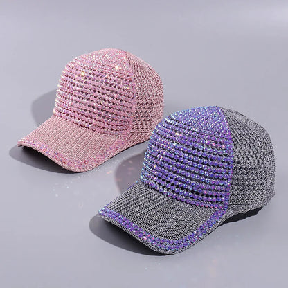 New Mesh Rhinestone Baseball Cap For Women Men