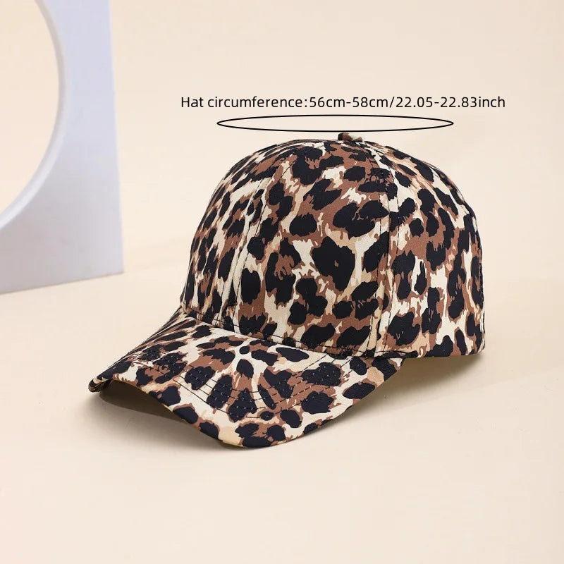 Baseball Caps Leopard Print Adjustable Outdoor Snapback Hat