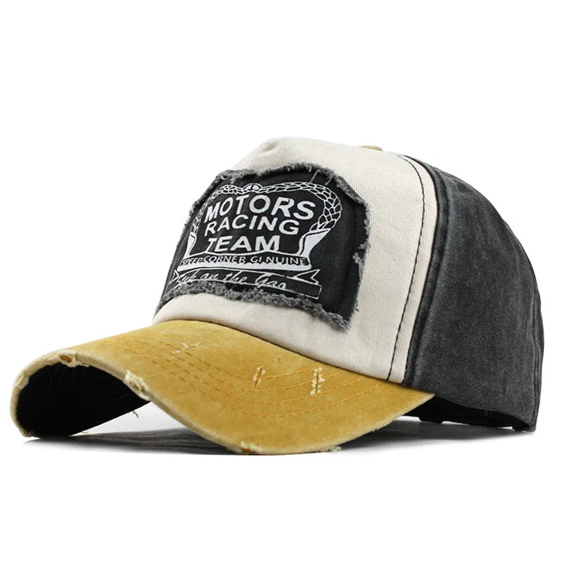 Unisex Washed Cotton Cap Letter Embroidery Baseball Cap For Men Women