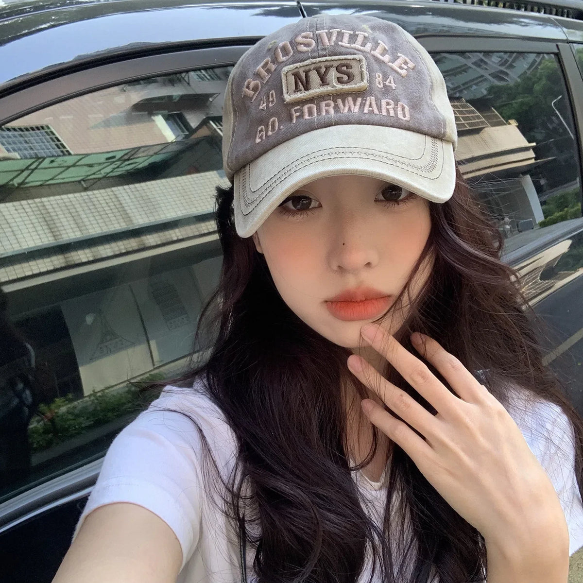 Retro Embroidery Letter Baseball Caps for Men Women Spring Summer