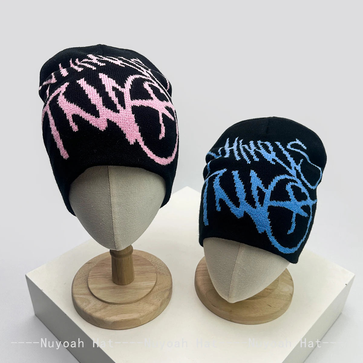 New Men Women American Street Jacquard Letters Knitted Hats