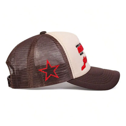 Unisex Modern Junkie Letter Embroidery Baseball Net Caps Spring and Summer