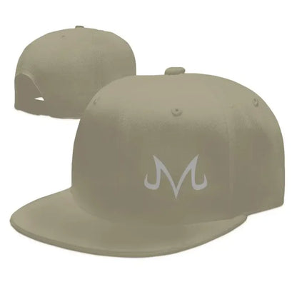 Majin Buu Print Hip Hop Flat Bill Caps Unisex Adjustable Snapback Caps Skateboard Hats