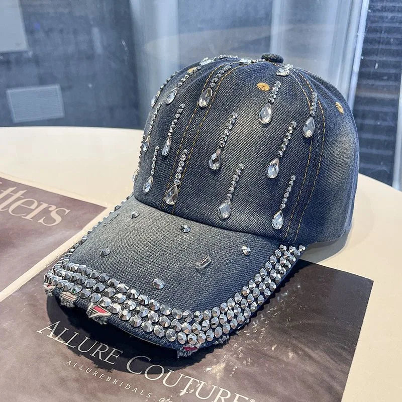 Handmade Embroidered Letter Baseball Cap For Men