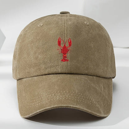 1pc Unisex Leisure Fun Lobster Embroidered Baseball Caps