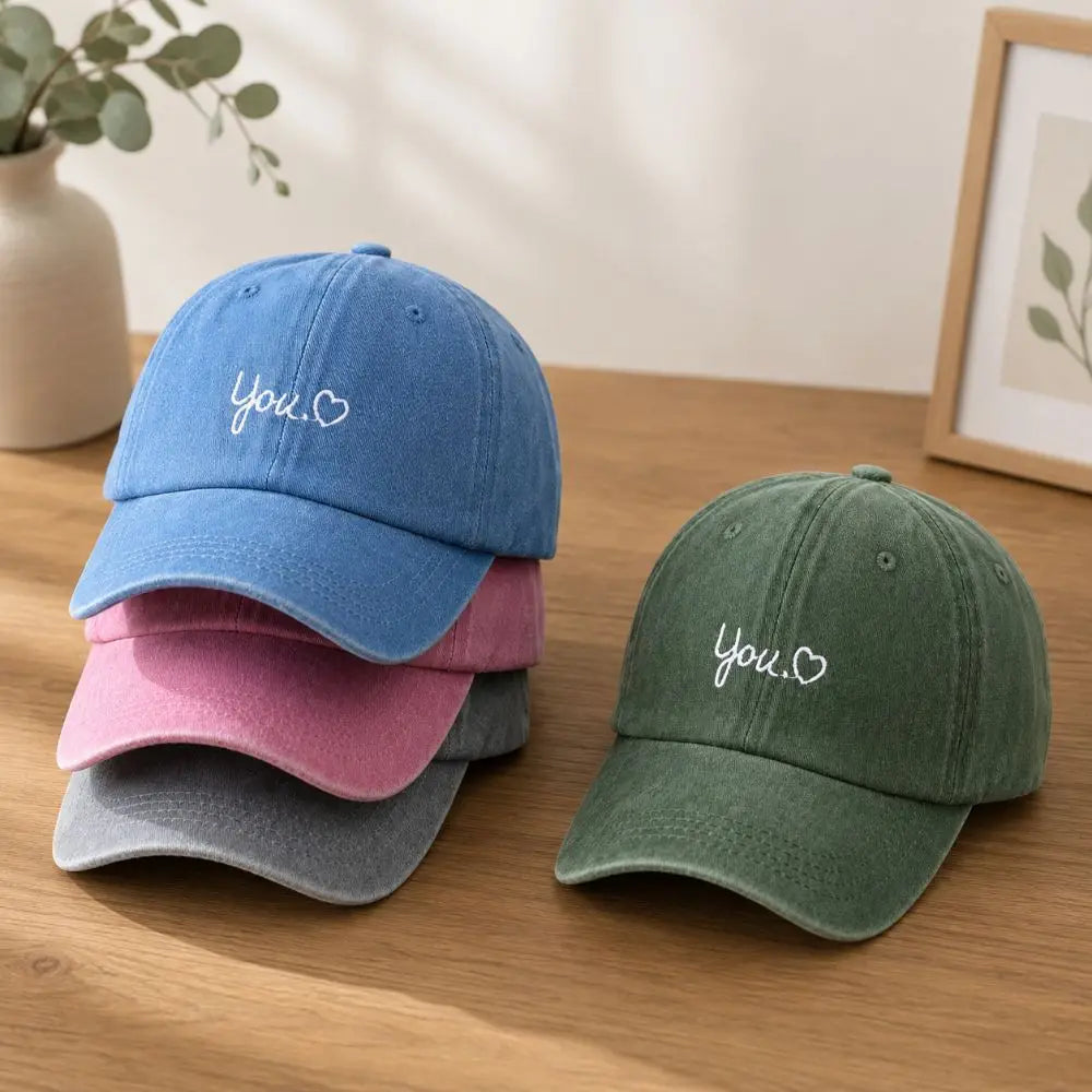 Classic Adjustable Baseball Caps Washed Peaked Brim Peaked Cap