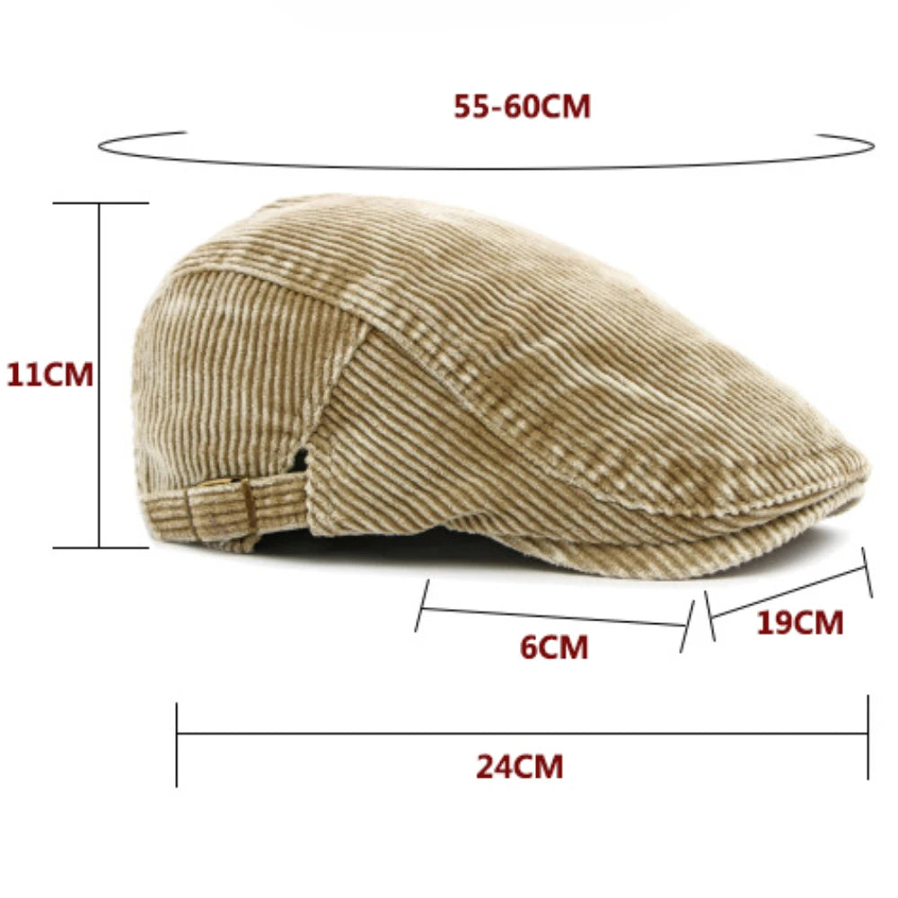 Women New Corduroy Autumn Winter Hats