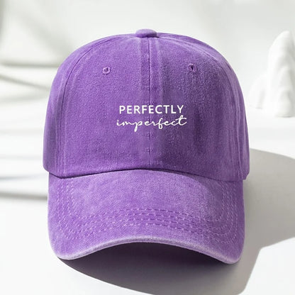 1pc Vintage "Perfectly Imperfect" Washed Baseball Cap