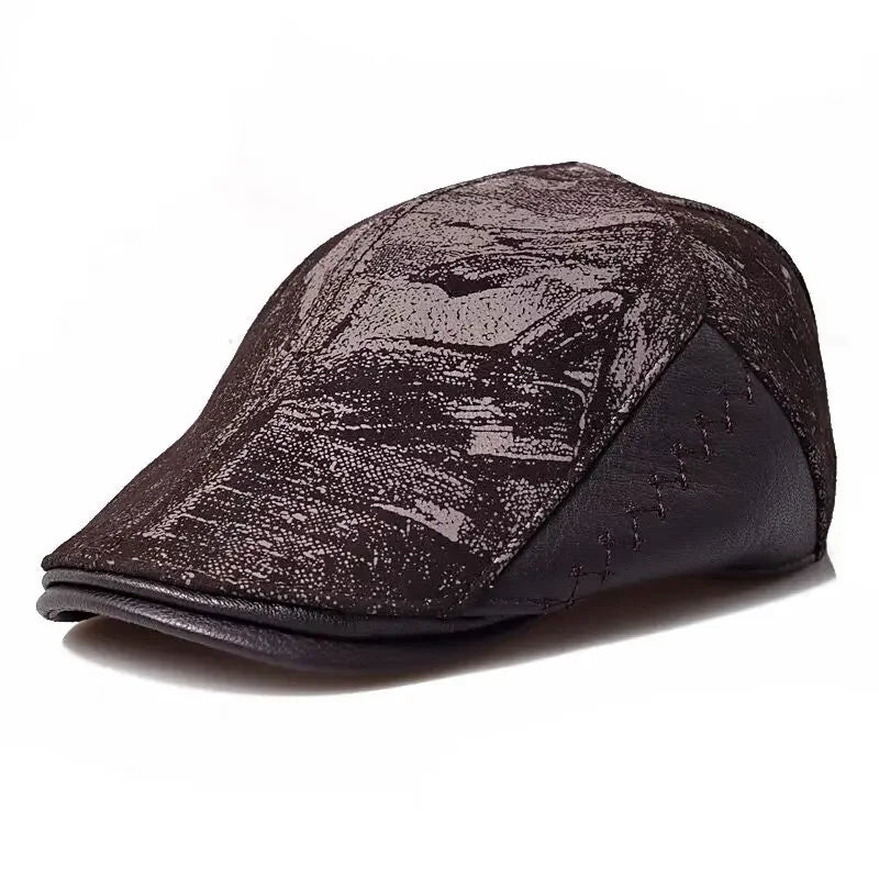Spring 2024 Fashion European Style Genuine Leather Caps