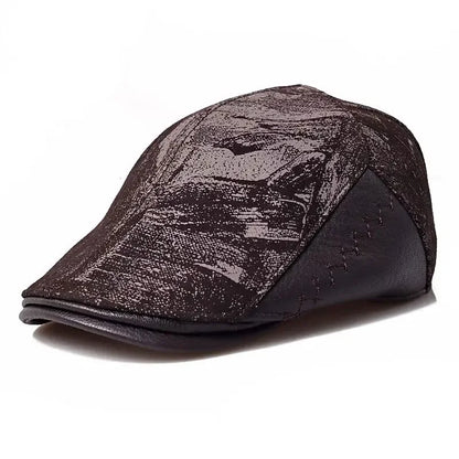 Spring 2024 Fashion European Style Genuine Leather Caps